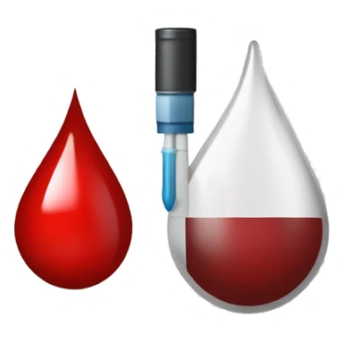 Create an emoji of a blood drop with a glucose meter symbol, representing diabetes awareness. sticker
