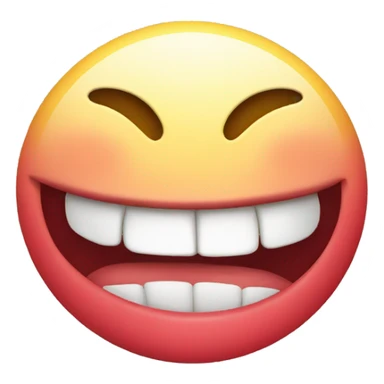 Smiley emoji biting lip sticker
