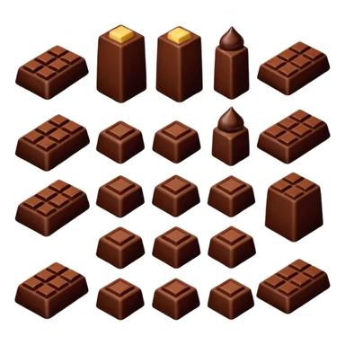 un réseau avec plusieurs chocolats reliés  sticker