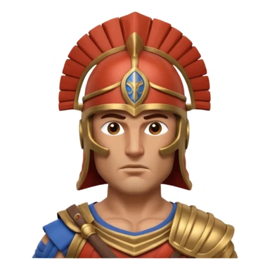 crea a un guerrero griego estoico, muy musculoso 3d, realista sticker