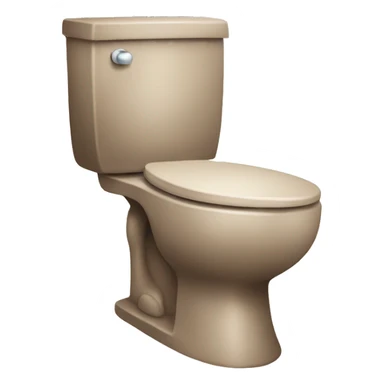 Toilet with brown sticker