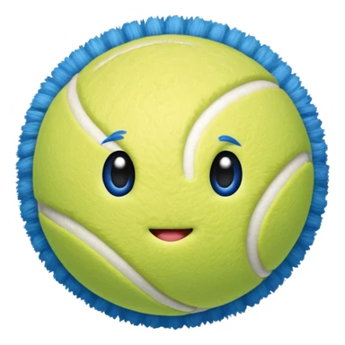 full blue tennis ball sticker