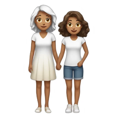 madre e hija adolescente blancas sticker