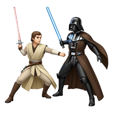 Jedi vs Darth Vader sticker