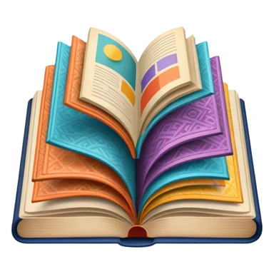 an open book with wallpaper samples. sticker