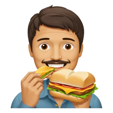 Pedro Pascal eating a sandwich meme emoji sticker