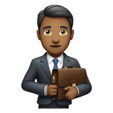 Busy Business man with briefcase sticker