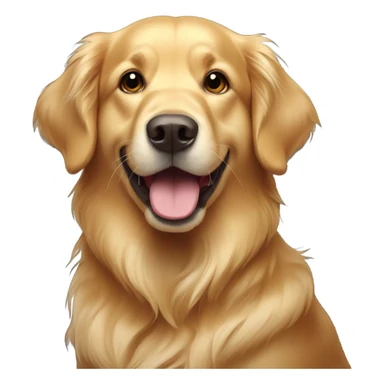 Golden retriever with big cute eyes  sticker