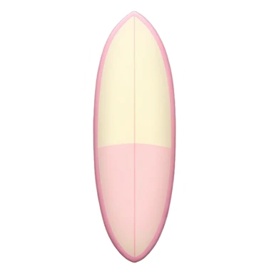 surfboard light pink and cream sticker