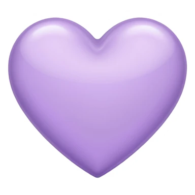 lavender heart with a glossy highlight sticker