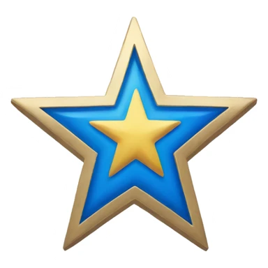 Blue star sticker