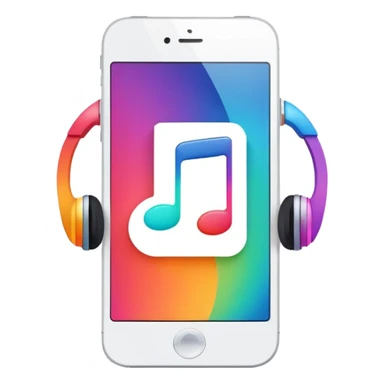 music app icon on smartphone screen sticker
