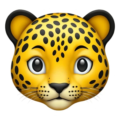 a leapord cheetah print emoji sticker
