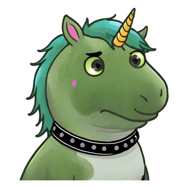 A emo unicorn  sticker
