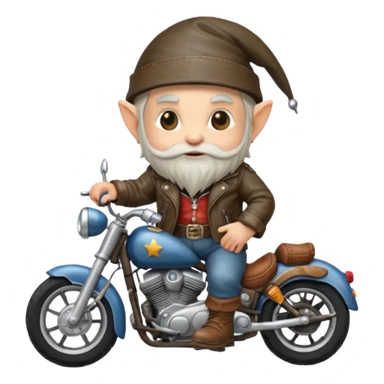Gnome biker sticker