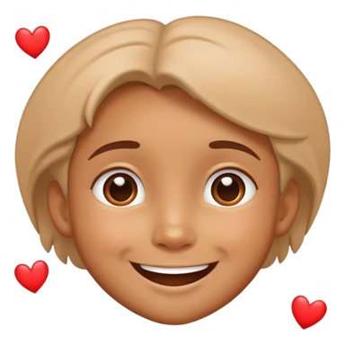 child saying I love you to family with hearts and smiling faces, warm and loving sticker