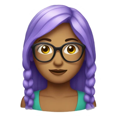 una berenjena con lentes sticker