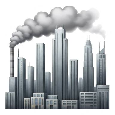 dystopian cityscape sticker