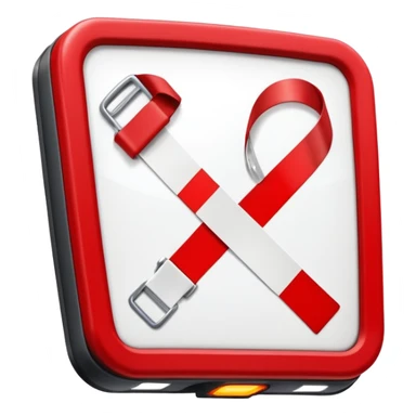 Seat belt sign sticker