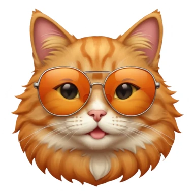 cat wearing sunglasses, playful expression sticker