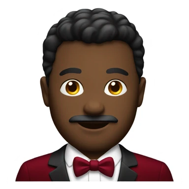 man in Dark red velvet suit sticker