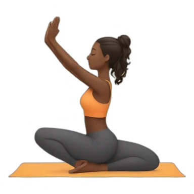 A woman doing yoga sticker
