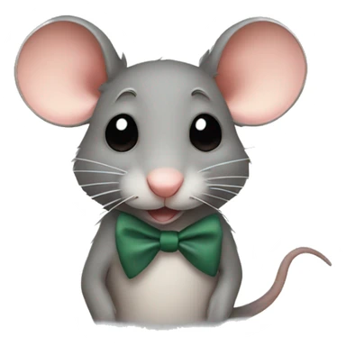 rat with a bow sticker