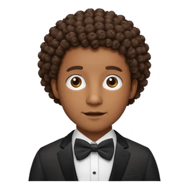 Curly-haired black man wearing bow ties sticker