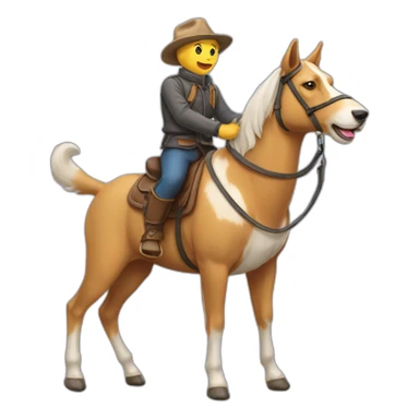 Chien sur un chameau sticker