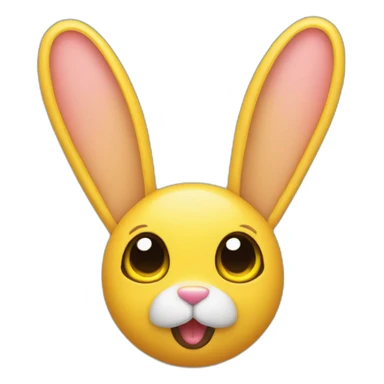 yellow rabbit ears sticker