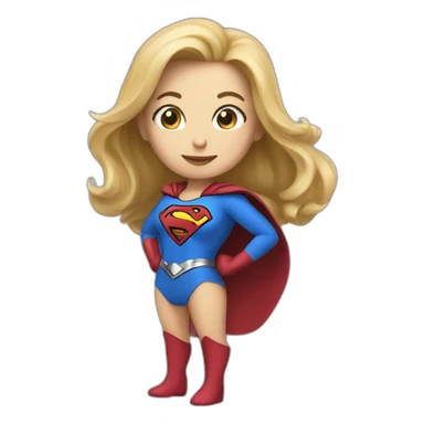 superwoman says hello with nodejs logo sticker