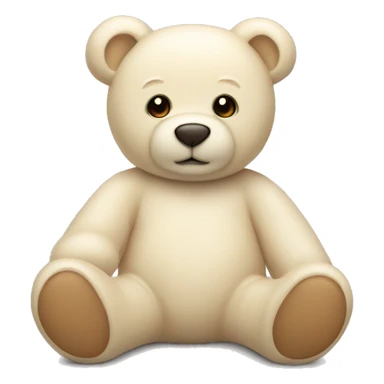 Cream colored teddy bear  sticker