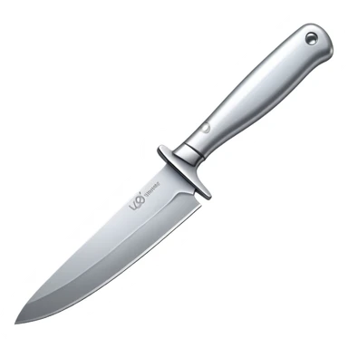 Silver knife sticker