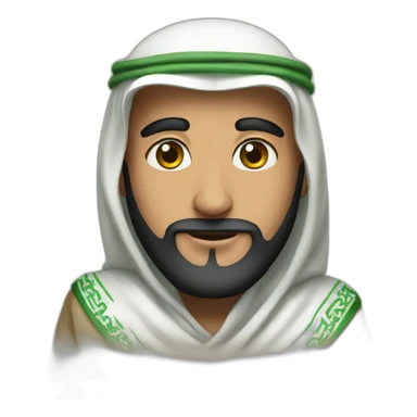 Saudi wearing a shmagh sticker