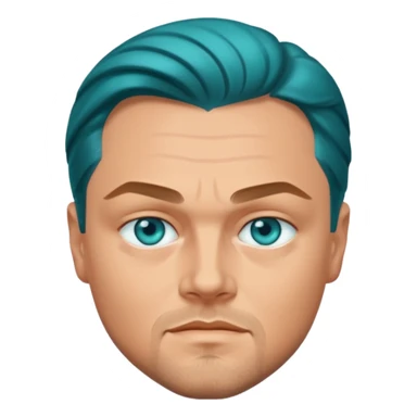 Leonardo DiCaprio with teal eyes sticker