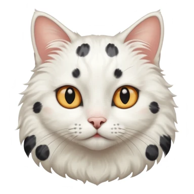 um gato branco com manchas pretas sticker