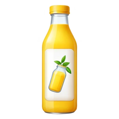 Yellow juice bottled sticker