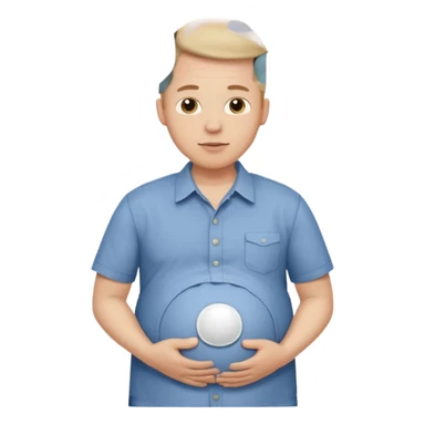 Make a man with a pregnant belly sticker