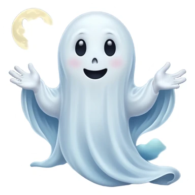 👻🌙✨ Friendly ghost under moonlight sticker