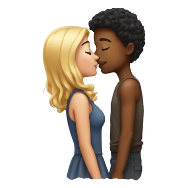Girl kiss girl sticker