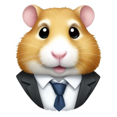 Hamster in suit with tie  sticker
