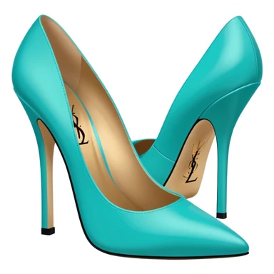 heels yves saint laurent Turquoise colors sticker