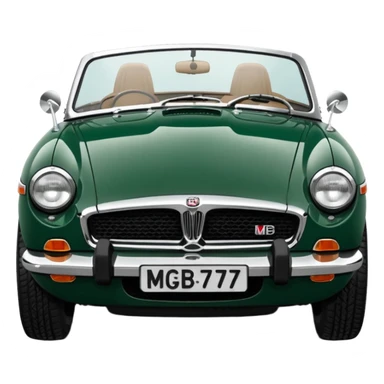 1977 Mgb roadster British racing green chrome bumper buiscit interior sticker
