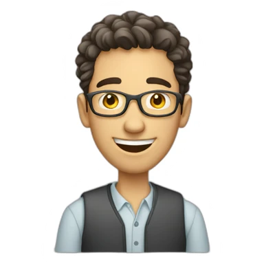 Funny young white man that represents an English a cool latino teacher sticker