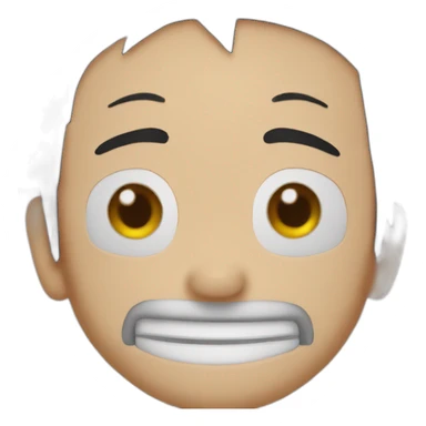 Luffy emoji waving sticker