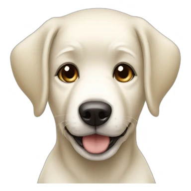 Brunette Girl blonde boy White dog sticker