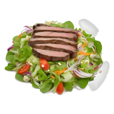 Thai Steak salad on a plate sticker