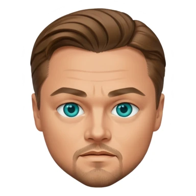 Leonardo DiCaprio with teal eyes sticker