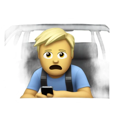 Roblox Noob in a car asking how do I talk sticker