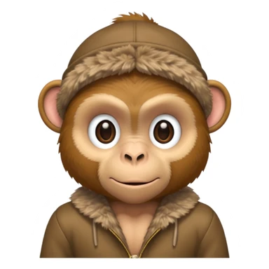 monkey with clothes sticker